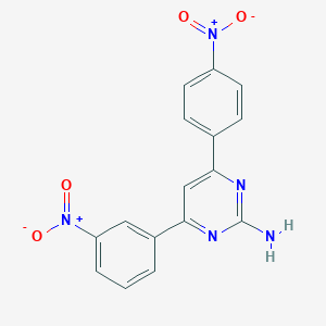 molecular formula C16H11N5O4 B6346921 4-(3-Nitrophenyl)-6-(4-nitrophenyl)pyrimidin-2-amine CAS No. 1354937-79-3