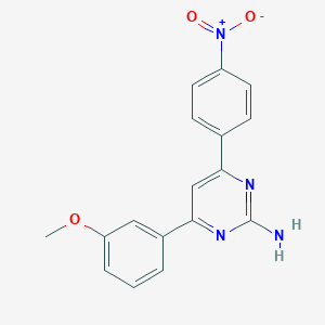 molecular formula C17H14N4O3 B6346922 4-(3-Methoxyphenyl)-6-(4-nitrophenyl)pyrimidin-2-amine CAS No. 1354935-29-7