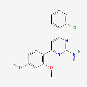 molecular formula C18H16ClN3O2 B6346936 4-(2-Chlorophenyl)-6-(2,4-dimethoxyphenyl)pyrimidin-2-amine CAS No. 876751-54-1