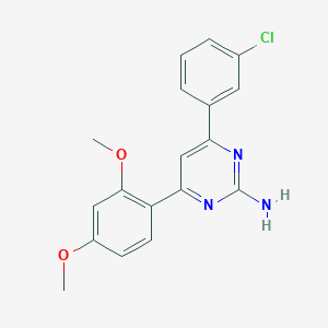 molecular formula C18H16ClN3O2 B6346944 4-(3-Chlorophenyl)-6-(2,4-dimethoxyphenyl)pyrimidin-2-amine CAS No. 1354939-70-0