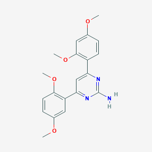 molecular formula C20H21N3O4 B6346951 4-(2,4-Dimethoxyphenyl)-6-(2,5-dimethoxyphenyl)pyrimidin-2-amine CAS No. 1354926-07-0