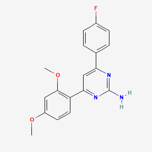 molecular formula C18H16FN3O2 B6346956 4-(2,4-Dimethoxyphenyl)-6-(4-fluorophenyl)pyrimidin-2-amine CAS No. 876751-57-4