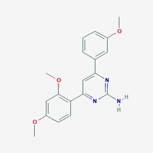 molecular formula C19H19N3O3 B6346957 4-(2,4-Dimethoxyphenyl)-6-(3-methoxyphenyl)pyrimidin-2-amine CAS No. 1354936-36-9