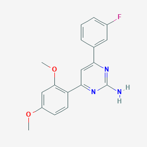 molecular formula C18H16FN3O2 B6346963 4-(2,4-Dimethoxyphenyl)-6-(3-fluorophenyl)pyrimidin-2-amine CAS No. 1354923-59-3