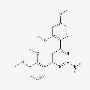molecular formula C20H21N3O4 B6346966 4-(2,3-Dimethoxyphenyl)-6-(2,4-dimethoxyphenyl)pyrimidin-2-amine CAS No. 1354923-68-4