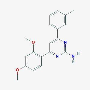 molecular formula C19H19N3O2 B6346967 4-(2,4-Dimethoxyphenyl)-6-(3-methylphenyl)pyrimidin-2-amine CAS No. 1354923-31-1
