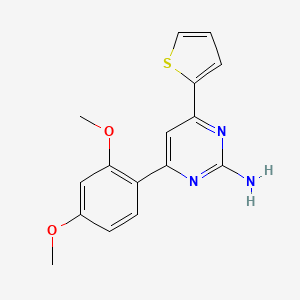 molecular formula C16H15N3O2S B6346980 4-(2,4-Dimethoxyphenyl)-6-(thiophen-2-yl)pyrimidin-2-amine CAS No. 1354939-65-3