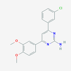 molecular formula C18H16ClN3O2 B6346995 4-(3-Chlorophenyl)-6-(3,4-dimethoxyphenyl)pyrimidin-2-amine CAS No. 1354925-44-2