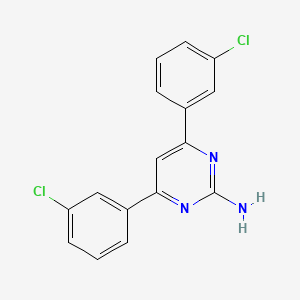 molecular formula C16H11Cl2N3 B6347014 4,6-Bis(3-chlorophenyl)pyrimidin-2-amine CAS No. 1354939-84-6