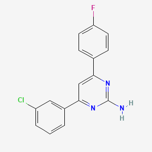 molecular formula C16H11ClFN3 B6347017 4-(3-Chlorophenyl)-6-(4-fluorophenyl)pyrimidin-2-amine CAS No. 1354920-11-8
