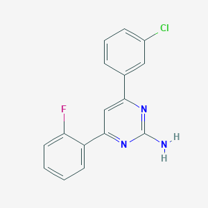 4-(3-Chlorophenyl)-6-(2-fluorophenyl)pyrimidin-2-amine
