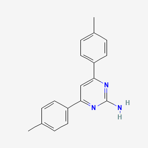 molecular formula C18H17N3 B6347035 4,6-Bis(4-methylphenyl)pyrimidin-2-amine CAS No. 84857-14-7