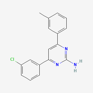 molecular formula C17H14ClN3 B6347041 4-(3-Chlorophenyl)-6-(3-methylphenyl)pyrimidin-2-amine CAS No. 1354920-31-2