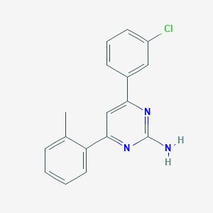 molecular formula C17H14ClN3 B6347045 4-(3-Chlorophenyl)-6-(2-methylphenyl)pyrimidin-2-amine CAS No. 1354939-90-4