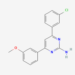 molecular formula C17H14ClN3O B6347049 4-(3-Chlorophenyl)-6-(3-methoxyphenyl)pyrimidin-2-amine CAS No. 1354919-10-0