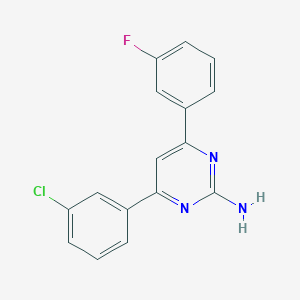 molecular formula C16H11ClFN3 B6347057 4-(3-Chlorophenyl)-6-(3-fluorophenyl)pyrimidin-2-amine CAS No. 1354925-04-4