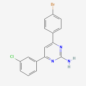 molecular formula C16H11BrClN3 B6347070 4-(4-Bromophenyl)-6-(3-chlorophenyl)pyrimidin-2-amine CAS No. 1226780-85-3