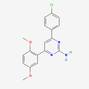 molecular formula C18H16ClN3O2 B6347095 4-(4-Chlorophenyl)-6-(2,5-dimethoxyphenyl)pyrimidin-2-amine CAS No. 1354919-20-2