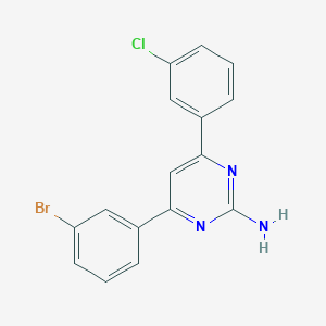 molecular formula C16H11BrClN3 B6347100 4-(3-Bromophenyl)-6-(3-chlorophenyl)pyrimidin-2-amine CAS No. 1354925-41-9