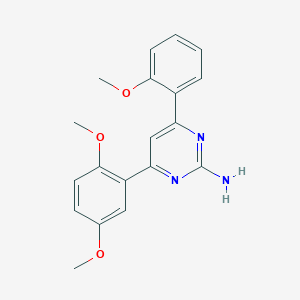 molecular formula C19H19N3O3 B6347108 4-(2,5-Dimethoxyphenyl)-6-(2-methoxyphenyl)pyrimidin-2-amine CAS No. 1354920-54-9