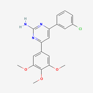 molecular formula C19H18ClN3O3 B6347114 4-(3-Chlorophenyl)-6-(3,4,5-trimethoxyphenyl)pyrimidin-2-amine CAS No. 1354939-91-5