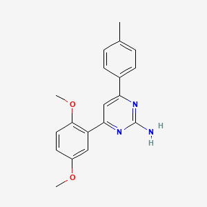 molecular formula C19H19N3O2 B6347118 4-(2,5-Dimethoxyphenyl)-6-(4-methylphenyl)pyrimidin-2-amine CAS No. 1354939-99-3