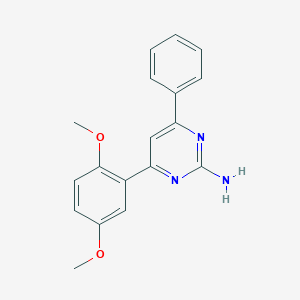 molecular formula C18H17N3O2 B6347122 4-(2,5-Dimethoxyphenyl)-6-phenylpyrimidin-2-amine CAS No. 1354925-60-2