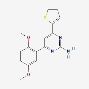 molecular formula C16H15N3O2S B6347131 4-(2,5-Dimethoxyphenyl)-6-(thiophen-2-yl)pyrimidin-2-amine CAS No. 1354918-90-3