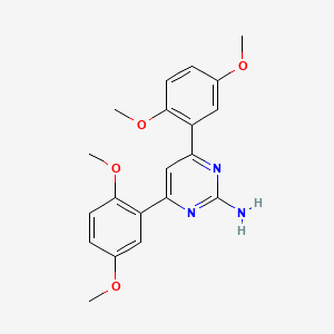 molecular formula C20H21N3O4 B6347133 4,6-Bis(2,5-dimethoxyphenyl)pyrimidin-2-amine CAS No. 1354939-30-2