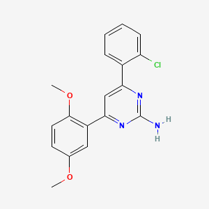 molecular formula C18H16ClN3O2 B6347139 4-(2-Chlorophenyl)-6-(2,5-dimethoxyphenyl)pyrimidin-2-amine CAS No. 1354918-83-4