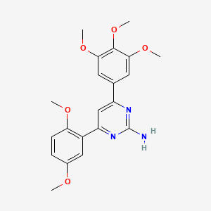 molecular formula C21H23N3O5 B6347156 4-(2,5-Dimethoxyphenyl)-6-(3,4,5-trimethoxyphenyl)pyrimidin-2-amine CAS No. 1354920-72-1