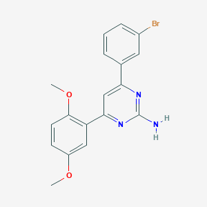 molecular formula C18H16BrN3O2 B6347160 4-(3-Bromophenyl)-6-(2,5-dimethoxyphenyl)pyrimidin-2-amine CAS No. 1354939-52-8