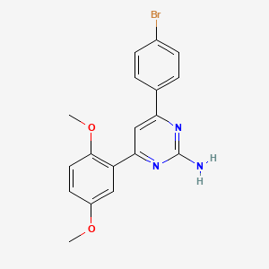 molecular formula C18H16BrN3O2 B6347165 4-(4-Bromophenyl)-6-(2,5-dimethoxyphenyl)pyrimidin-2-amine CAS No. 1354925-76-0