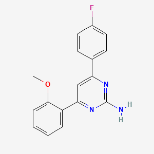 molecular formula C17H14FN3O B6347173 4-(4-Fluorophenyl)-6-(2-methoxyphenyl)pyrimidin-2-amine CAS No. 1354940-42-3