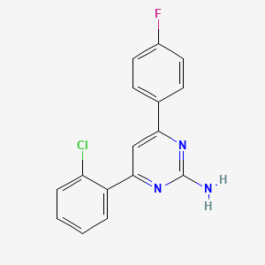 molecular formula C16H11ClFN3 B6347176 4-(2-Chlorophenyl)-6-(4-fluorophenyl)pyrimidin-2-amine CAS No. 1354916-91-8