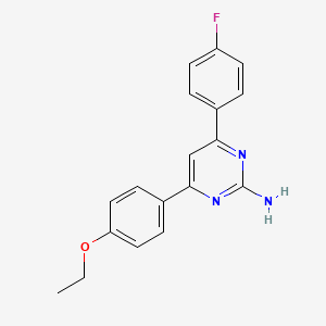 molecular formula C18H16FN3O B6347186 4-(4-Ethoxyphenyl)-6-(4-fluorophenyl)pyrimidin-2-amine CAS No. 1354925-82-8