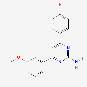 molecular formula C17H14FN3O B6347198 4-(4-Fluorophenyl)-6-(3-methoxyphenyl)pyrimidin-2-amine CAS No. 1354922-03-4