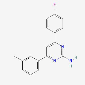 molecular formula C17H14FN3 B6347205 4-(4-Fluorophenyl)-6-(3-methylphenyl)pyrimidin-2-amine CAS No. 1354917-15-9
