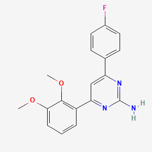 molecular formula C18H16FN3O2 B6347206 4-(2,3-Dimethoxyphenyl)-6-(4-fluorophenyl)pyrimidin-2-amine CAS No. 1354925-37-3