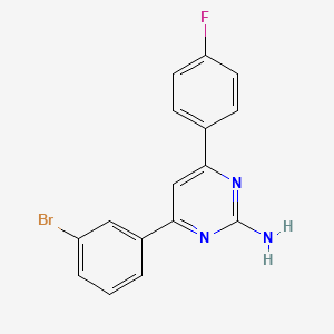 molecular formula C16H11BrFN3 B6347216 4-(3-Bromophenyl)-6-(4-fluorophenyl)pyrimidin-2-amine CAS No. 1354926-28-5
