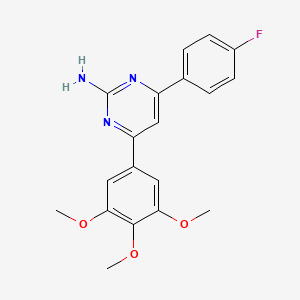 molecular formula C19H18FN3O3 B6347222 4-(4-Fluorophenyl)-6-(3,4,5-trimethoxyphenyl)pyrimidin-2-amine CAS No. 1354939-64-2
