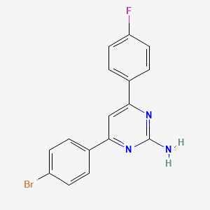 molecular formula C16H11BrFN3 B6347235 4-(4-Bromophenyl)-6-(4-fluorophenyl)pyrimidin-2-amine CAS No. 1226780-83-1