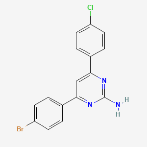 molecular formula C16H11BrClN3 B6347239 4-(4-溴苯基)-6-(4-氯苯基)嘧啶-2-胺 CAS No. 125383-30-4