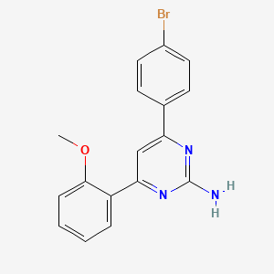 molecular formula C17H14BrN3O B6347257 4-(4-Bromophenyl)-6-(2-methoxyphenyl)pyrimidin-2-amine CAS No. 1226780-91-1