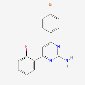 molecular formula C16H11BrFN3 B6347262 4-(4-Bromophenyl)-6-(2-fluorophenyl)pyrimidin-2-amine CAS No. 1354925-50-0