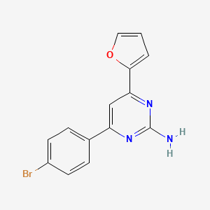 molecular formula C14H10BrN3O B6347270 4-(4-Bromophenyl)-6-(furan-2-yl)pyrimidin-2-amine CAS No. 1109280-76-3