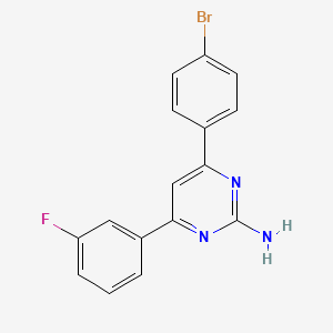 molecular formula C16H11BrFN3 B6347273 4-(4-Bromophenyl)-6-(3-fluorophenyl)pyrimidin-2-amine CAS No. 1354917-29-5