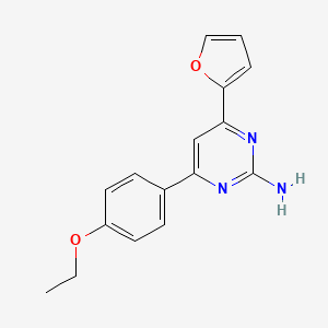 molecular formula C16H15N3O2 B6347294 4-(4-Ethoxyphenyl)-6-(furan-2-yl)pyrimidin-2-amine CAS No. 1354928-90-7