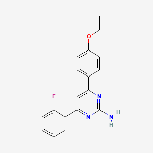 molecular formula C18H16FN3O B6347307 4-(4-Ethoxyphenyl)-6-(2-fluorophenyl)pyrimidin-2-amine CAS No. 1354920-05-0