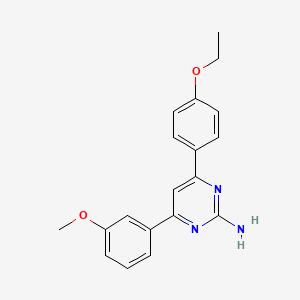molecular formula C19H19N3O2 B6347315 4-(4-Ethoxyphenyl)-6-(3-methoxyphenyl)pyrimidin-2-amine CAS No. 1354920-37-8